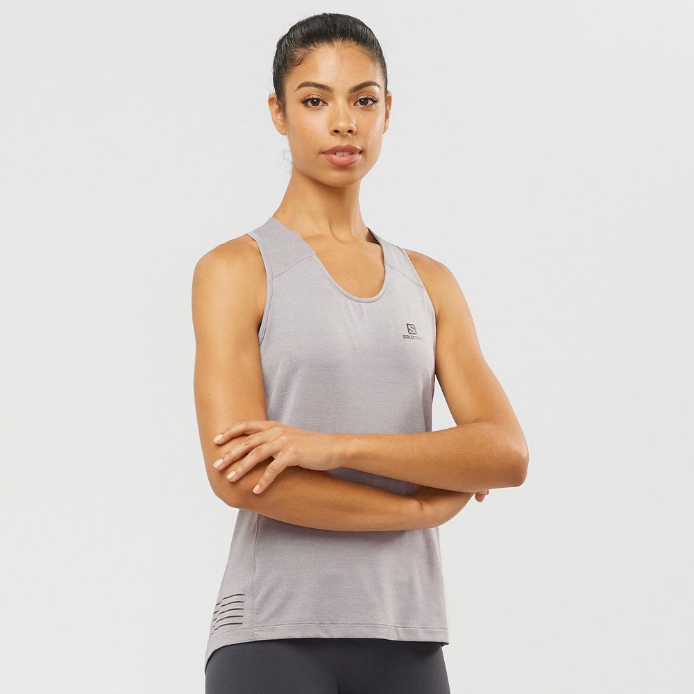 Salomon Israel XA W - Womens Tank - Grey (WAHL-15364)